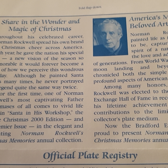 NORMAN ROCKWELL XMAS PLATE - Picture 4 of 10
